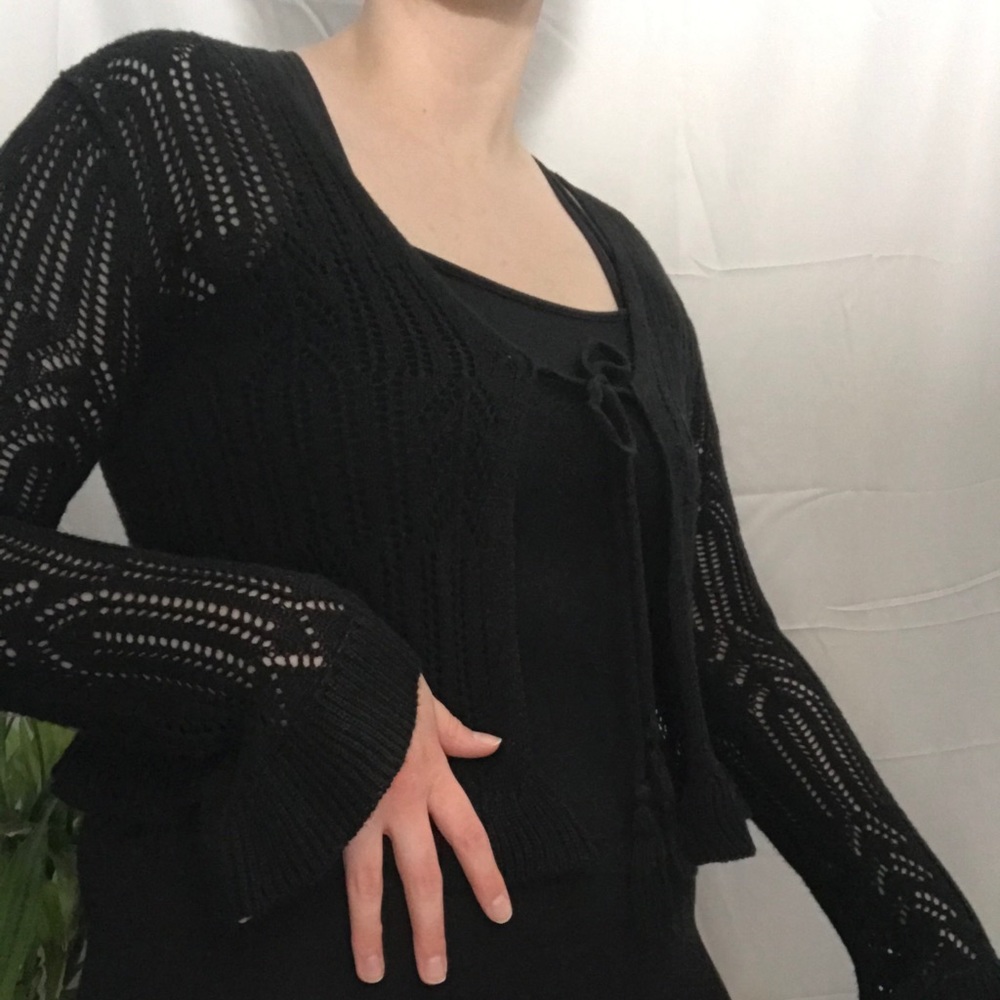 Black Tie Cardigan